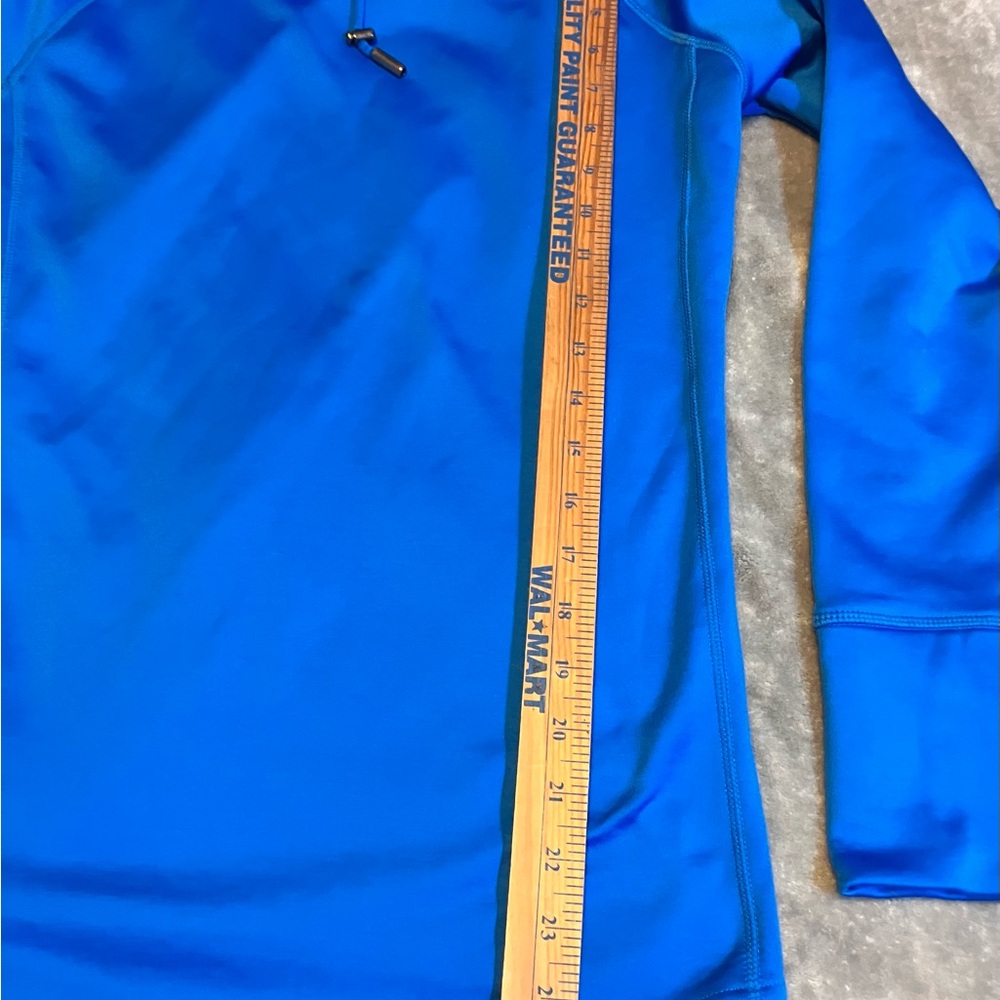 Athleta Womens Cowl Neck Athletic Sweatshirt Size S Small Blue Thumb Holes - Picture 5 of 10